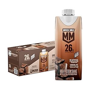 [SnS, AC] $13.09* | 12-Pk 11-Oz Muscle Milk High Protein Shake (Chocolate) at Amazon