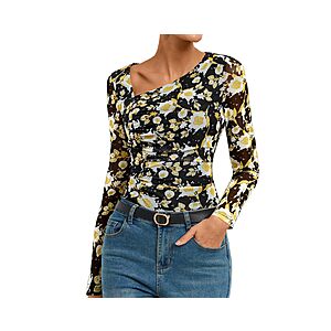 Amazon – GRACE KARIN Women's Mesh Boho Asymmetrical Blouse - $7.50 w/ Code