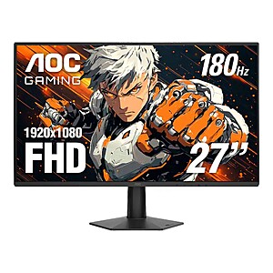 Cert. Refurb: AOC 27G50F2 27" IPS Panel, LED, FHD, G-Sync Compatible, 180hz Gaming Monitor $70 + Free Shipping