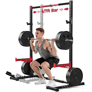 FLYBIRD SR1 Adjustable Squat Rack w/ Pull-Up Bar & Safety Arms (950-Lb Capacity) $136.76 + Free Shipping