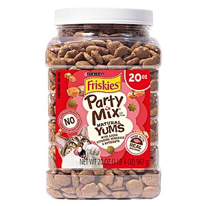 $6.44 S&S Friskies Purina Party Mix Natural YUMS Real Salmon Cat Treats, 20 oz