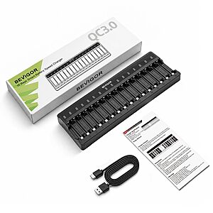 BEVIGOR 16 Bay Battery Charger AA AAA for NiMH Rechargeable Batteries $14.99