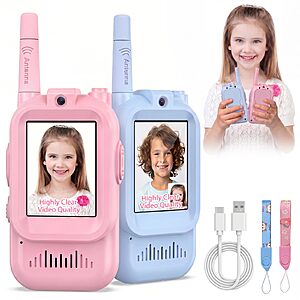 2-pack HangRui Long Range Video Walkie Talkies for Kids $15 @ Amazon