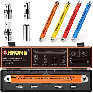 XKONE Offset Extension Wrench w/ Adapters $11 @ Amazon