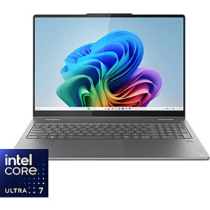 Lenovo - Yoga 7i 2-in-1 16" 2K Touchscreen Laptop - Core Ultra 7 Processor 256V 2024 - 16GB Memory - 512GB SSD- Copilot+ PC - Luna Gre $749.99