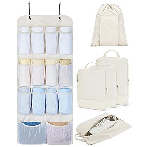 BAGSMART 6-Set Hanging Compression Packing Cubes (Beige) $23.99 + Free Shipping w/ Prime or on $35+