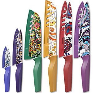 6-Piece Astercook Paisley Pattern Knife Set w/ Covers $12.99 + Free Shipping w/ Prime or on $35+