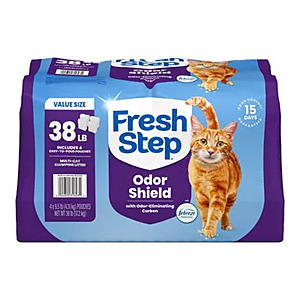 $19.99ac, get $4 in Rewards PETSMART Fresh Step Multi-Cat Clumping Litter With Febreze Freshness, 38lb