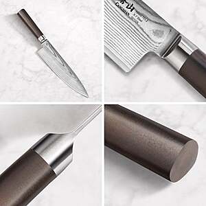 Cangshan Sobu Series 6-piece Damascus Steel Knife Block Set $219.99 free Shipping Costco.com