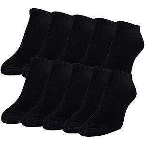 10-Pack Goldtoe Women's Medium Cushion No Show Socks (Black) $4.67 + Free Shipping w/ Prime or on $35+