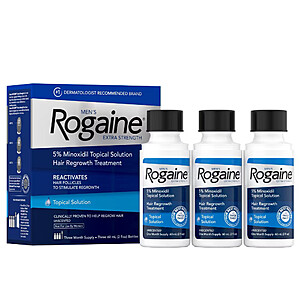 Rogaine Men's Hair Treatment Solution - Trial Size - 2 fl oz/3pk $33.99