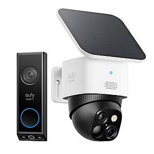 eufy Security Pan/Tilt Solar Cam with Dual Cam Doorbell Bundle - No Monthly Fees $219.99 Free Shipping Costco.com