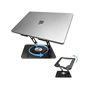 360° Swivel Adjustable Height & Tilt Metal Laptop Stand (Silver, Black or White) $15.99 + Free Shipping w/ Prime or $6 Fee per Order