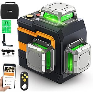 CIGMAN CM-S01 3x360° Self-Leveling Green Laser Level w/ App Control & Magnetic Base $80.99 + Free Shipping