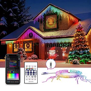 Amazon – AHAWILL 33ft/66ft RGB Icicle Lights - $19.99–$34.99 w/ Code