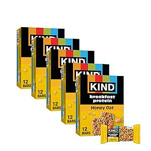 [SnS, AC] $7.79 | KIND Breakfast Protein Bars, Honey Oat, 8g Protein, Gluten Free, 30 ct at Amazon