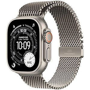 [AC] $1399.98 | 2 × Apple Watch Ultra 3 [GPS + Cellular 49mm] Running & Multisport Smartwatch w/Rugged Titanium Case w/Natural Titanium Milanese Loop - L ($699.99 each) at Amazon