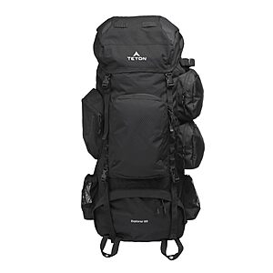 $103.99: Teton 85L Explorer Internal Frame Backpack for Hiking, Camping, Backpacking, Black