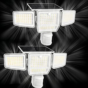 Amazon – SZPOWER 6000LM 4-Head Solar Flood Light - $19.99 w/ Code