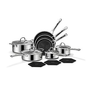 SNOWCLAD Pots and Pans Set Non Stick | Stainless Steel Kitchen Cookware $125.99