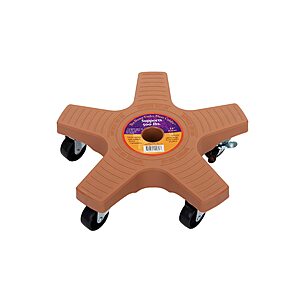$21.22: Bosmere 14" Plant Caddie, Heavy-Duty Rolling Plant Stand, Locking Wheels, 500 lb Capacity, Adobe