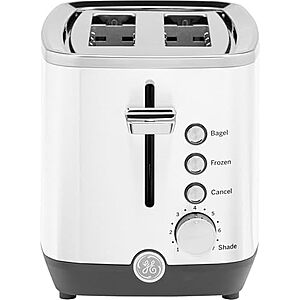 [Resale, AC] $25 | GE 2 Slice Toaster, 850 Watts, White (Used - Like New) at Amazon