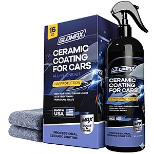 GLOMAX Premium Ceramic Coating for Cars with UV Protection (16 oz) @ Amazon $10