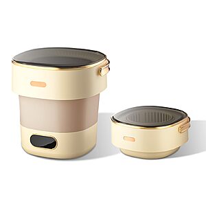 GarveeHome Portable Washing Machine, 13L Foldable Mini Washer with with 4 Modes and Spin Basket Deep Cleaning of Underwear Baby Clothes and Small Clothes for Apartments Dorm $53.67
