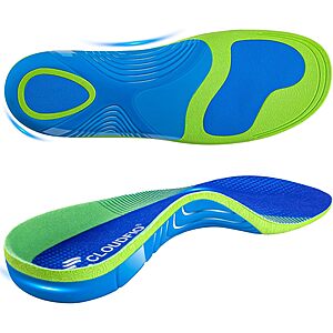 Cloudflo Men's or Women's Plantar Fasciitis High Arch Support Orthotic Shoe Insoles (Various) $8.99 + Free Shipping w/ Prime or on $35+