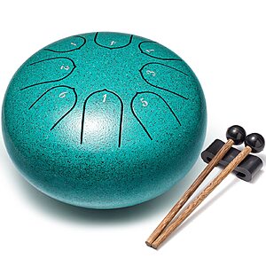 6" Lronbird Steel Tongue Rain Drum Musical Instrument w/ 8-Notes $13.49 + Free Shipping w/ Prime or on $35+