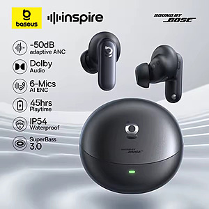Baseus Inspire XP1 by BOSE; Adaptive ANC Earbuds 6-Mic Clear Calls; 45H Playtime; free S&H $46.07