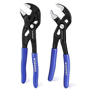 WORKPRO 2PC 7" Quick Adjustment Plier Wrench Groove Joint Plier Set, $18.47, free shipping, ebay