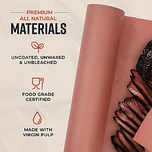 Bryco Goods Pink Butcher Paper Roll for Smoker, 2x 18" x 175' 26.99, 1x 18" x 175' $15.98, 18" x 100' $10.98