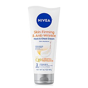 NIVEA Skin Firming & Anti Wrinkle Neck & Chest Cream, Q10, Creatine, 6.7 Oz