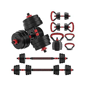$49.99: Fitvids 61LB 4-in-1 Portable Changeable Adjustable Dumbbell Set at Woot!