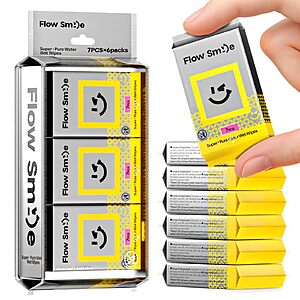 42-Count FLOW SMILE Travel Wipes for Sensitive Skin w/ 99.5% Water (Unscented) $4.89 + Free Shipping w/ Prime or on $35+
