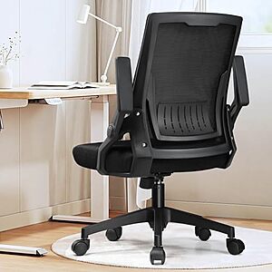 $53.92* | GTRACING Ergonomic Office Chair w/ Flip-up Armrests (black) at Amazon