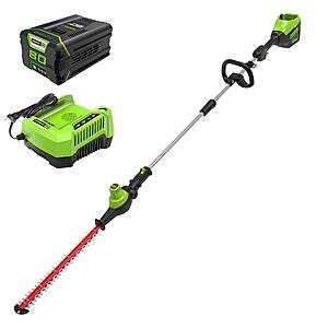 Greenworks Pole 80-volt 20-in Battery Hedge Trimmer 2 Ah Battery Included , Charger Included one_size | PH80L211 $179