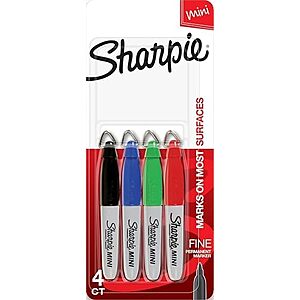 [SnS] $4.26* | 4-Ct Sharpie Mini Permanent Markers (Fine Point, Assorted Colors) at Amazon