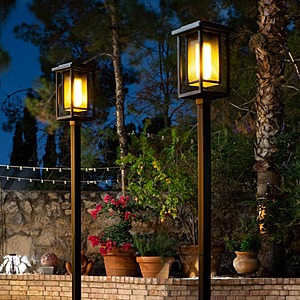 Ambrose Solar 6 Lumens Matte Black Integrated LED Modern Flicker Flame Torch Path Light (2-Pack); Weather Resistant $19.97