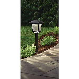 Hampton Bay Terrace Park 10 Lumen Black LED Weather Resistant Outdoor Solar Path Light with Plastic Lens (10-Pack) $24.97