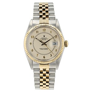 Rolex Datejust Boiler Dial Gold & Steel 36mm Automatic Men’s Watch $6495
