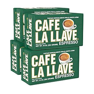 [SnS, AC] $10.77 | 4-Pack 10-Oz Cafe La Llave Dark Roast Ground Espresso Coffee at Amazon ($2.69 each)