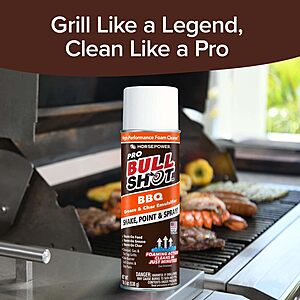 Bull Shot BBQ Pro Foaming Grill Cleaner, Pro Strength, As Seen on TV $14.99 [AC]