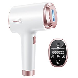 Ubroo IPL Laser Hair Removal Device, 21J Energy, 96% Hair Reduction, 41°F Ice Cooling for Women & Men, Face Bikini Underarm, Safe & Painless, At-Home Professional Results $36