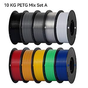KINGROON Mixed Color 10KG 1.75mm PETG Filament High Quality for 3D Printing $65.4 + Free S/H
