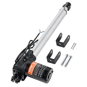 Linear Actuator 12V, 12 Inch Heavy Duty 1320lbs/6000N Linear Actuator, 0.19"/s Linear Motion Actuator with Mounting Bracket & IP44 Protection $31.9