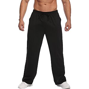Deyeek Men's Sweatpants Open Bottom Baggy Sweat Pants for Men with Pockets $11.99