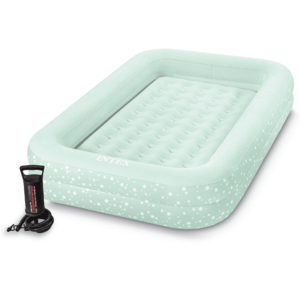 Intex Kids Travel Air Mattress Inflatable Bed w/ Raised Sides and Hand Pump - $27.96
