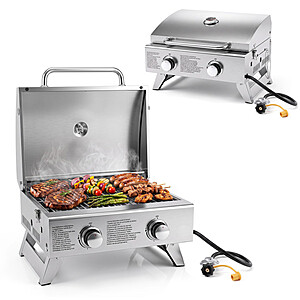 [AC]Costway 20000BTU Stainless Steel Propane Grill with Lid(2 Burners) $147.19 + Free Shipping at Costway
